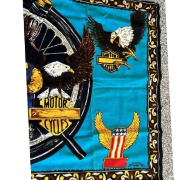 Rare Vintage Ha-Va-Ti Motorcycle Club Tapestry - Eagles/Skulls/Aces - Picture 8 of 11